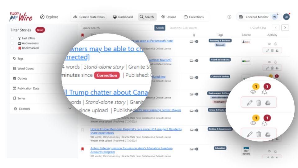 Correction Alert System