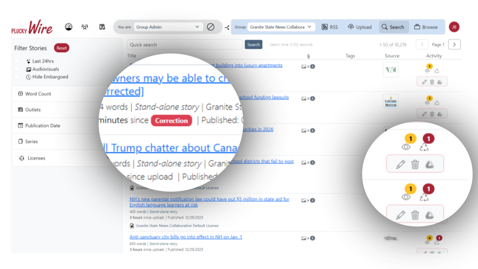 Correction Alert System